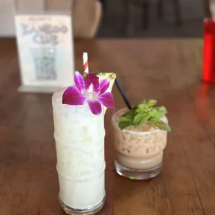 Pina colada and monkey pod