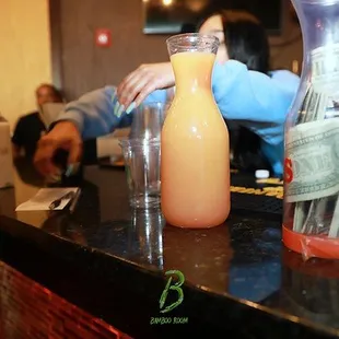 Mimosa pitchers available at Sunday Brunch