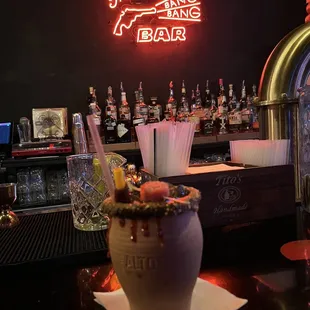 a cocktail in a glass