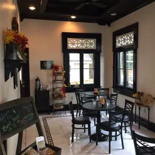 a view of the dining room