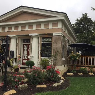 the front of the building