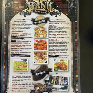Front of menu