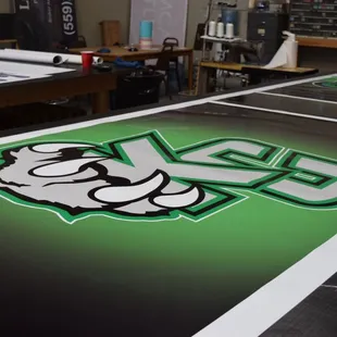 Large decal design and printed for a trailer wrap.