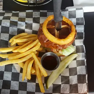 a sandwich and fries