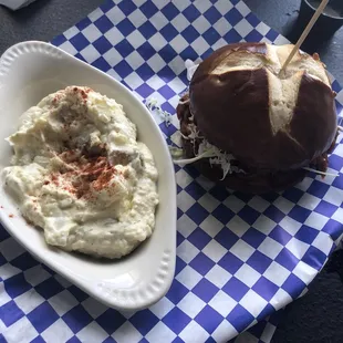 Pulled Pork Sandwich with Potato Salad