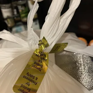 Post mates delivery. Nicely sealed.