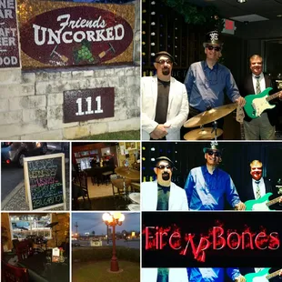 Fire NR Bones, an innovative jazz/funk/fusion trio, performs at Friends Uncorked on Friday, December 13 from 8:30 P.M. to 11:30 P.M.