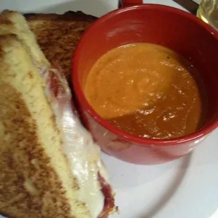 Grilled cheese and tomato soup