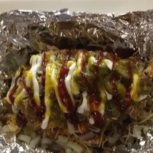 Pulled Pork Loaded Baked Potato