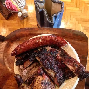 Texas sized plate of bbq