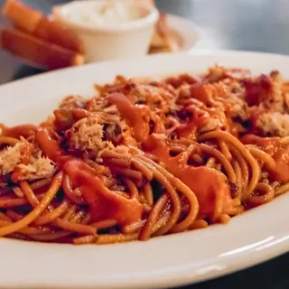 Bar-B-Q Spaghetti, Slaw and Texas Toast