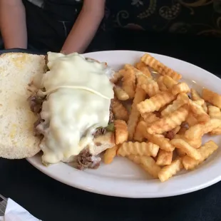 Philly Cheesesteak and Fries