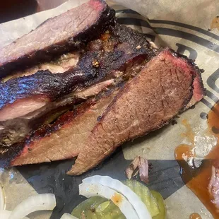Dried brisket or beef jerky