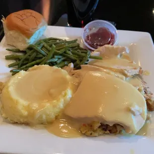 Turkey dinner with a Guinness appetizer