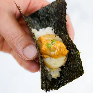 Uni Scallop Open Faced Roll