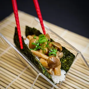 Marinated Mushroom Hand Roll