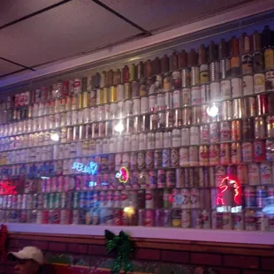 The beer can museum as you walk in.
