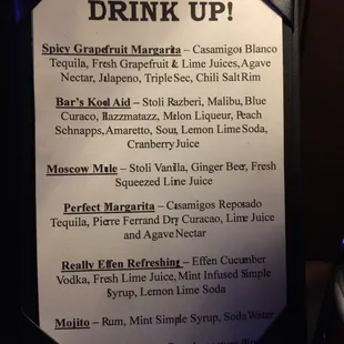 They have some cool drink selections