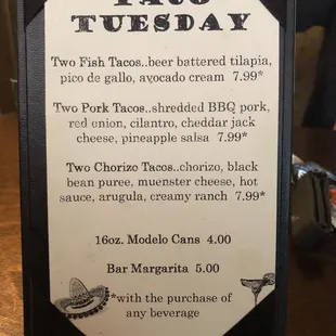 Taco Tuesday specials