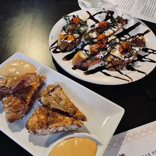 Reuben egg rolls and bruschetta for apps