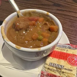 Cup of Plaza III steak soup