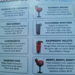 Summer drink specials