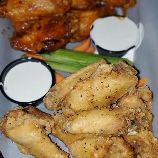 Dozen wings - Lemon Pepper and John Blaze Honey Hot