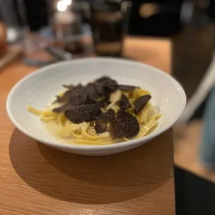 Tagliatelle with shaved truffles