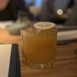 Mango miso cocktail