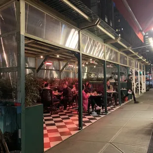 Outdoor dining situation in March 2021