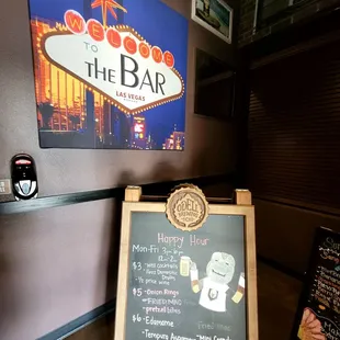  a sign for the bar
