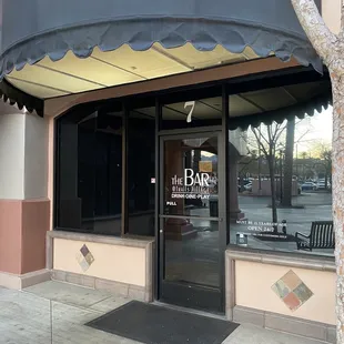  the entrance to the bar