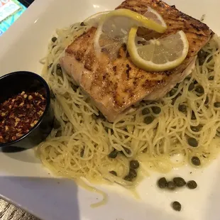Salmon Piccata at the Bar, Trails Village