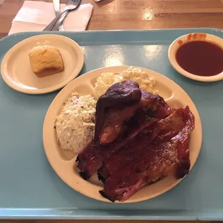 Beef, Ham, Chicken and Rib Plate