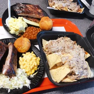 ribs and nachos