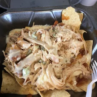 Turkey BBQ nachos
