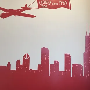 a plane flying over a city