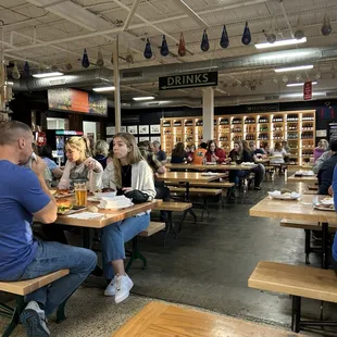 Plenty of indoor and outdoor seating.  Plenty!