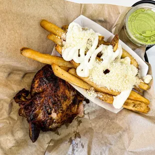 1/4 chicken and truffle fries