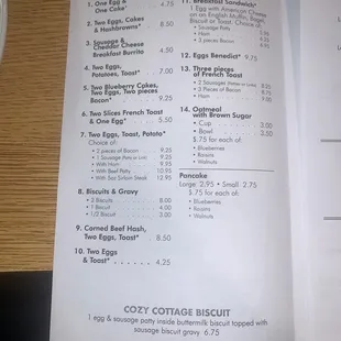 a menu for breakfast served all day