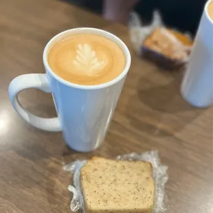 Latte Bardo with GF Lemon Poppy Seed Bread