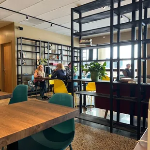 people sitting at tables