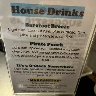 Drink specials