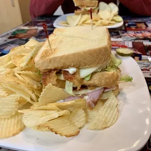 Barnyard Club.  Sub double chips for the pasta salad.