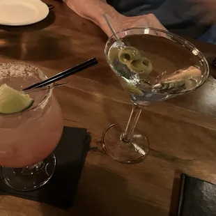 Special margarita and martini