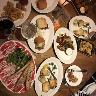Happy hour items (plus Prime Beef Carpaccio)