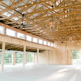 Interior shot of the barn