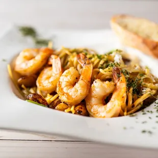 Gamberoni Eglio E Olio Shrimp Garlic Extra Virgin Oil Pasta / 새우 알리오 올리오
