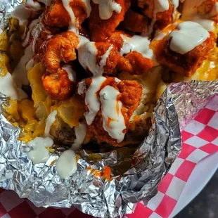 Buffalo Chicken Stuffed Baked Potato