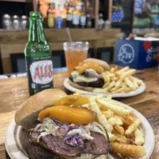 This was our Barn Door Grill Brisket Burger that came in 4th place in Lex Burger Week.  This is not on our regular menu.